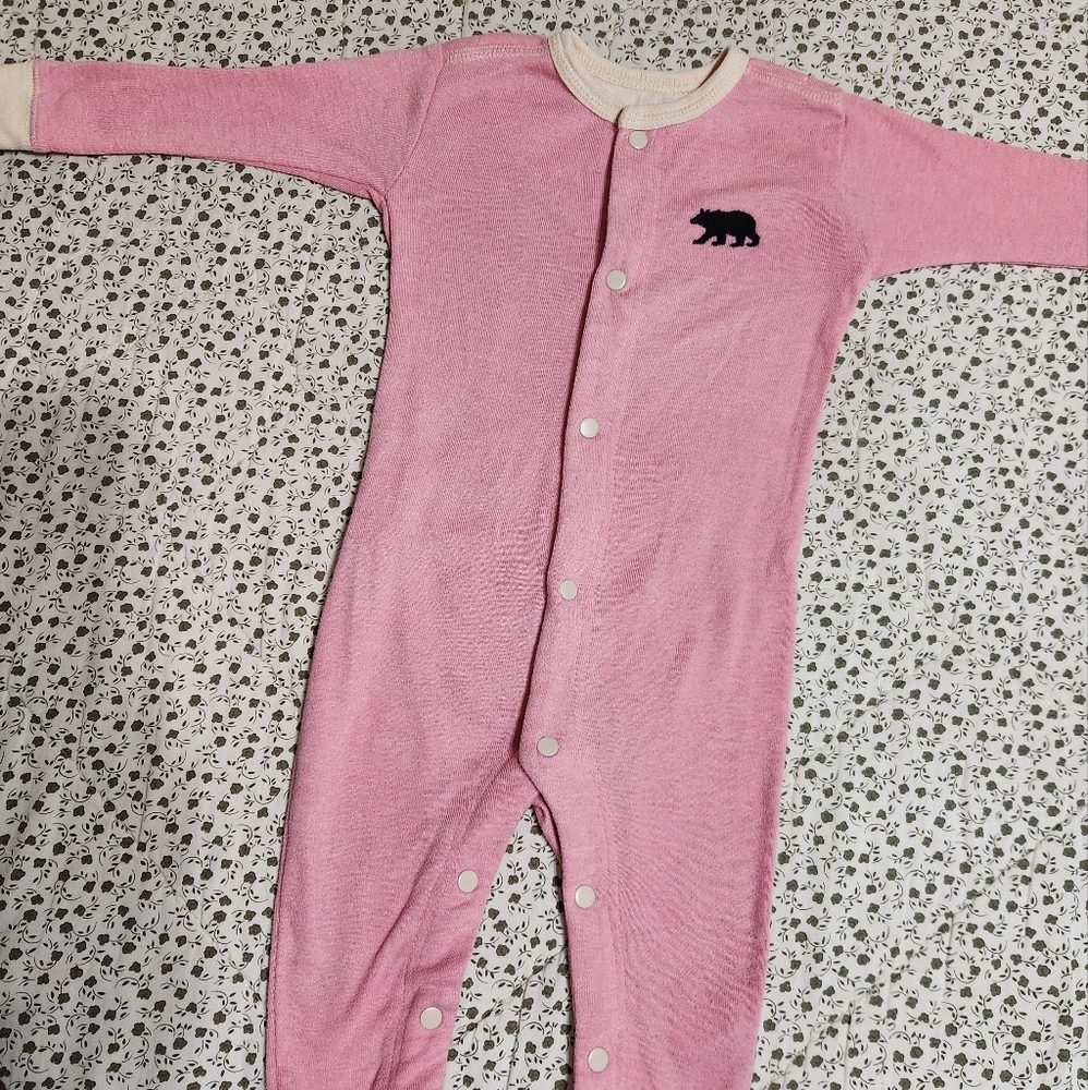Little BLUE HOUSE Pink Bear One Piece 6-12M